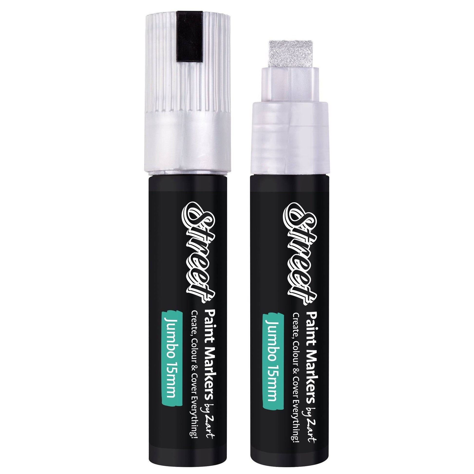 Zart Street Paint Marker Jumbo 15mm Gold and Silver Box of 6 Three of Each-4