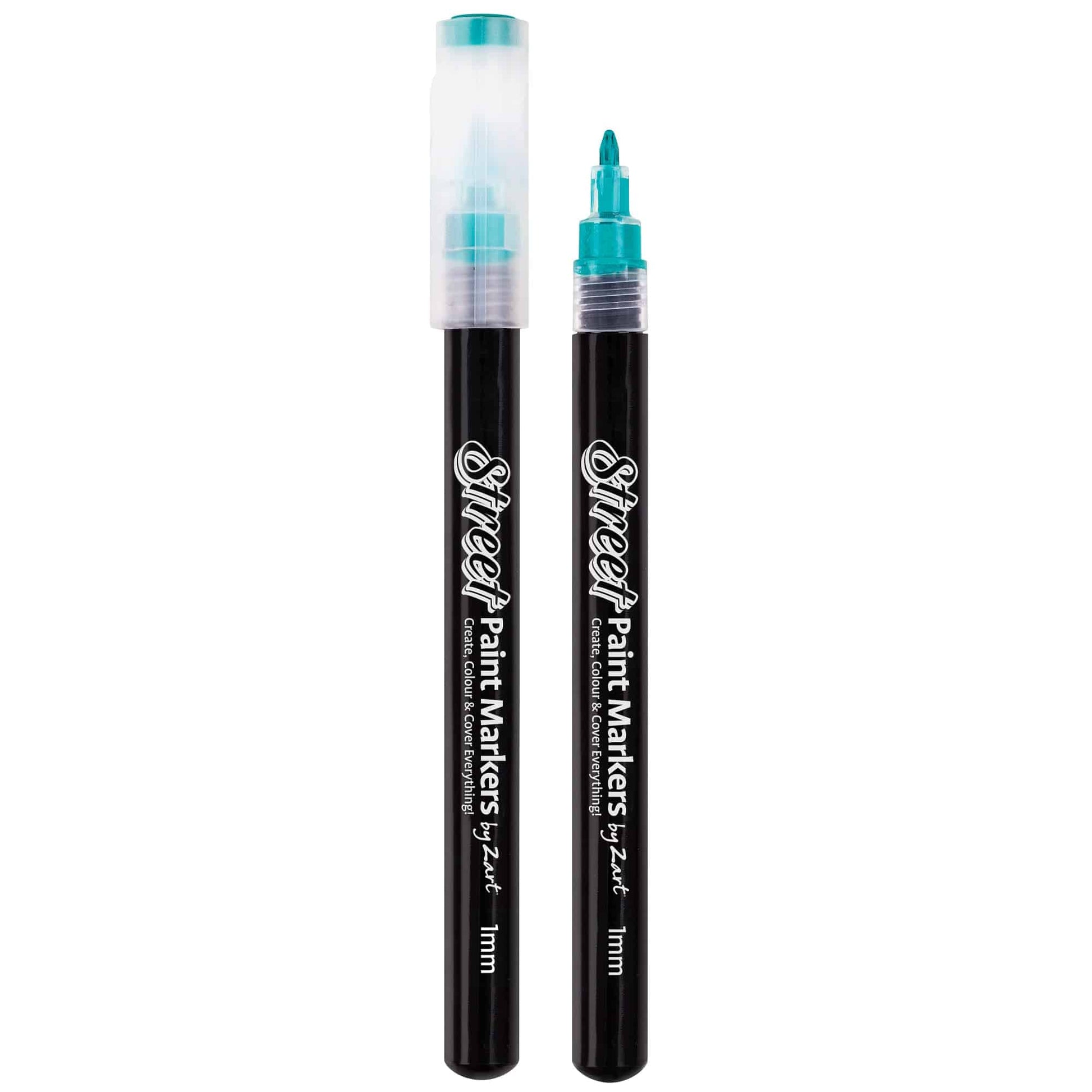 Zart Street Paint Marker 1mm Pack of 24 Assorted 22 Colours Plus Gold and Silver-3