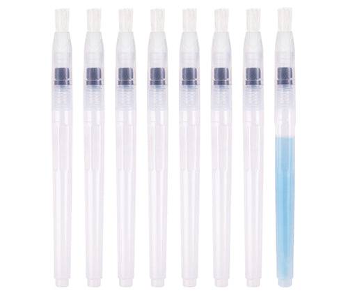 Zart Water Brush Refillable Flat Pack of 8 Built-In Water Reservoir-1