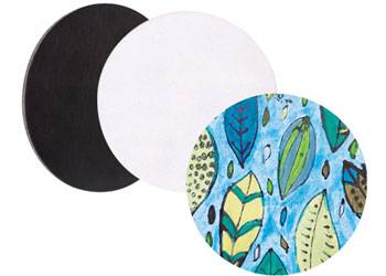 Zart Magnetic Canvas Board Round 7.5cm Pack of 4-1