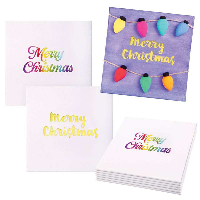 Zart DIY Foil Christmas Canvas 15 x 15cm Pack of 6-1