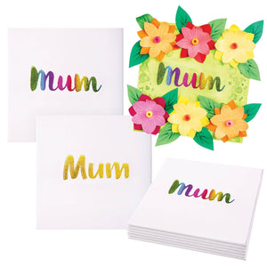 Zart DIY Foil Mother's Day Canvas 15 x 15cm Pack of 6