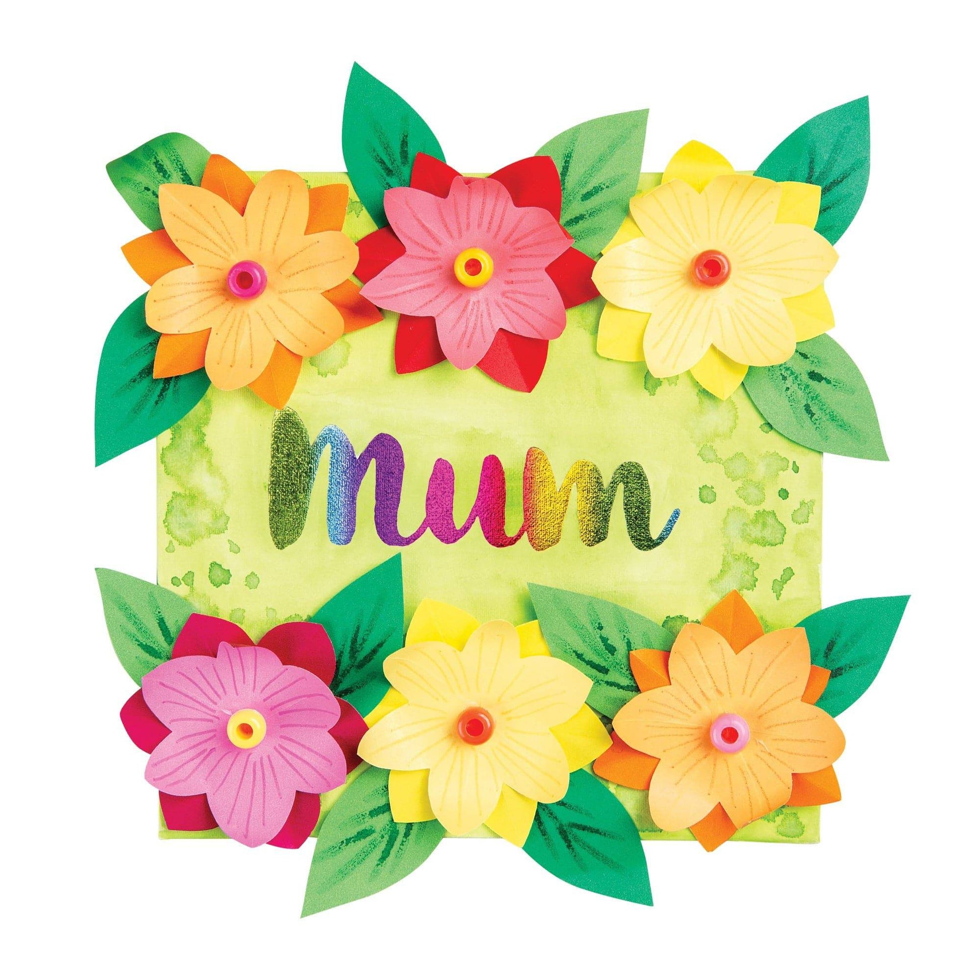 Zart DIY Foil Mother's Day Canvas 15 x 15cm Pack of 6-4