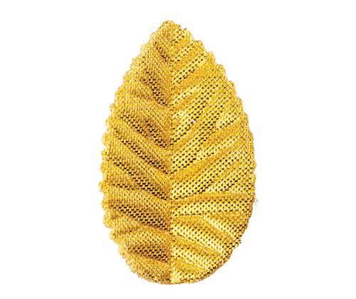 Zart Mini Craft Leaves Metallic Pack of 60 Gold and Silver Stiff Synthetic Fabric-3