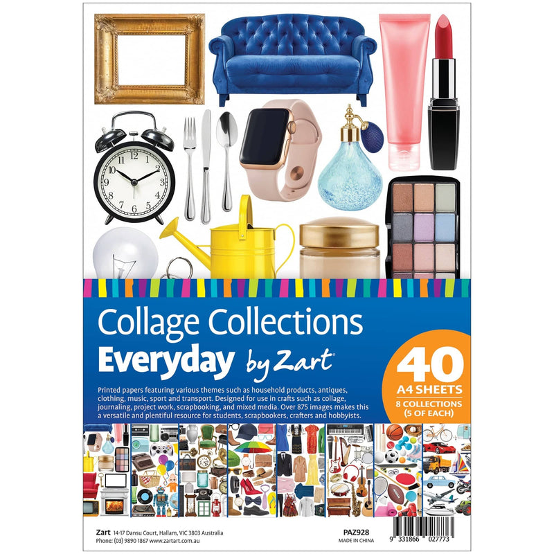 Zart Collage Collections Everyday Pack of 40 Printed Cut-Out Papers-2