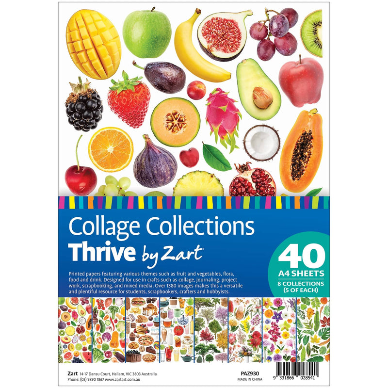 Zart Collage Collections Thrive Pack of 40 Printed Cut-Out Papers-4
