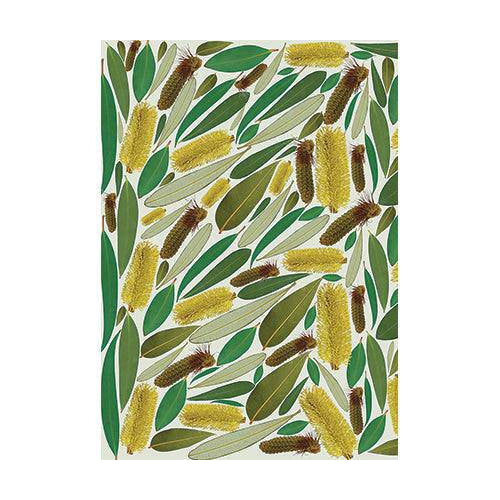 Plant pattern paper with a green leaf print