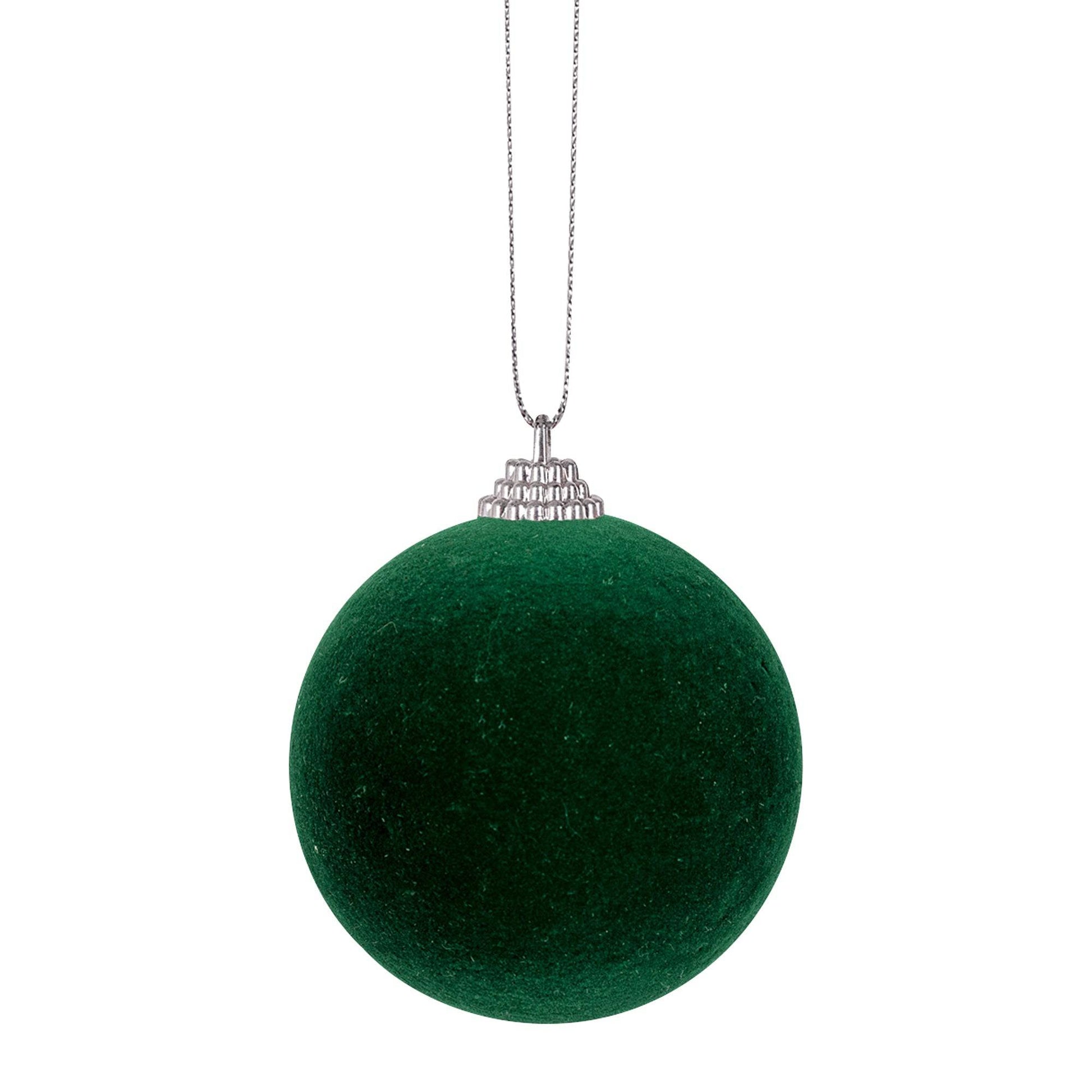 Zart Flocked Baubles 6cm Pack of 10 Soft Velvety Texture for Decorating-4