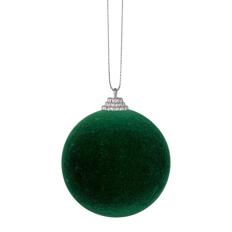 Zart Flocked Baubles 6cm Pack of 10 Soft Velvety Texture for Decorating-4