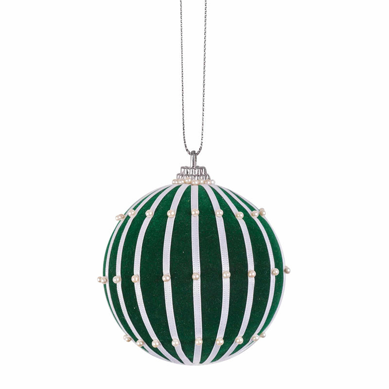Zart Flocked Baubles 6cm Pack of 10 Soft Velvety Texture for Decorating-2