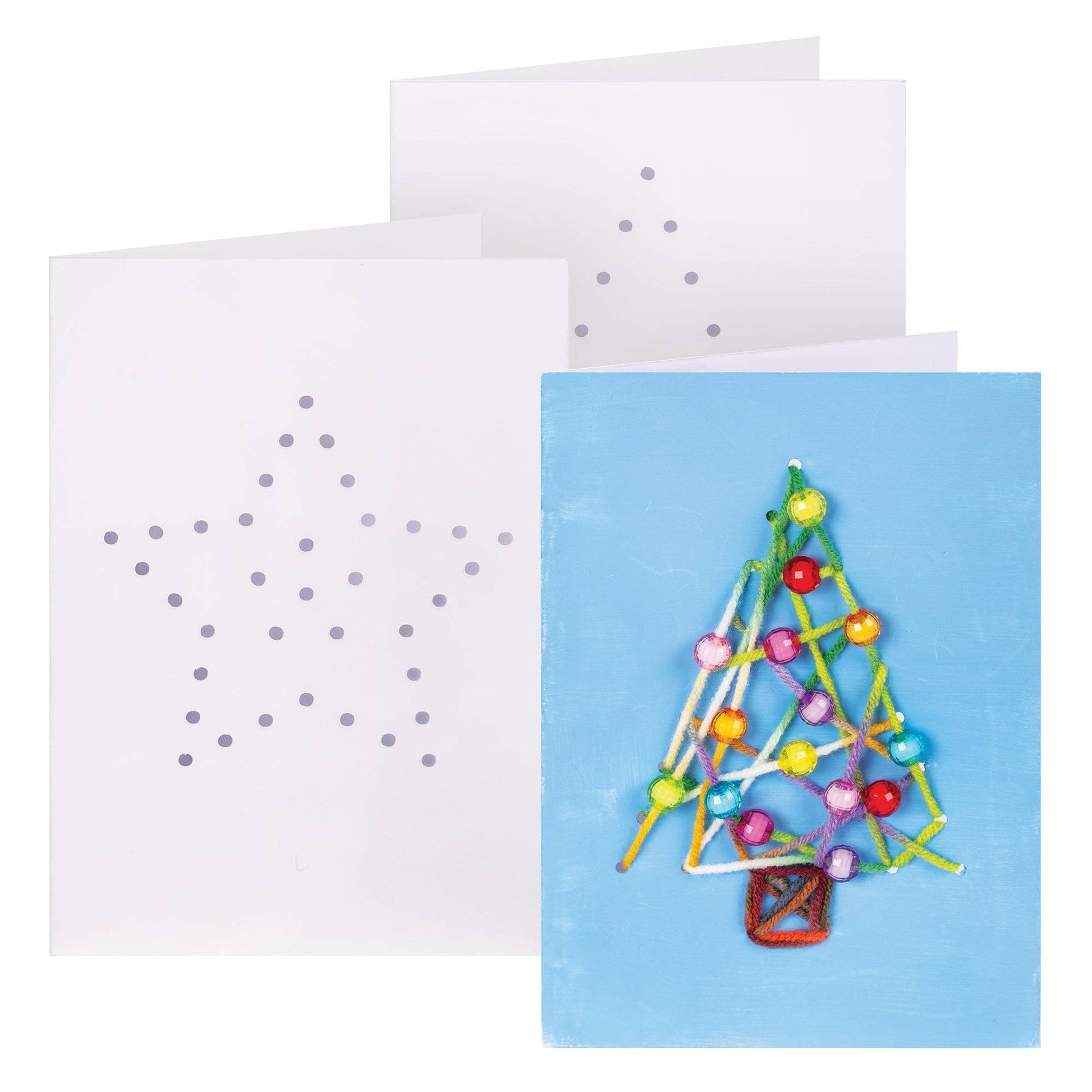 Stitch Cards Tree and Star Pack of 30 Pre Drilled Cards for Sewing-1