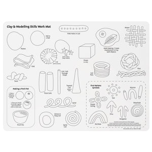 Zart Clay and Modelling Skills Mat Silicone with First Nations Symbols by Jo Wilson
