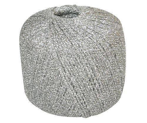 Zart Metallic Yarn Silver 20g Ball 125m Wool and Metallic Blend-1