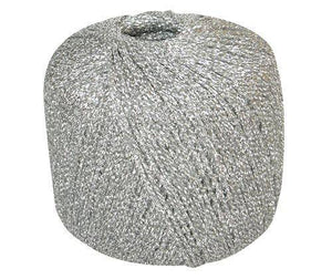 Zart Metallic Yarn Silver 20g Ball 125m Wool and Metallic Blend