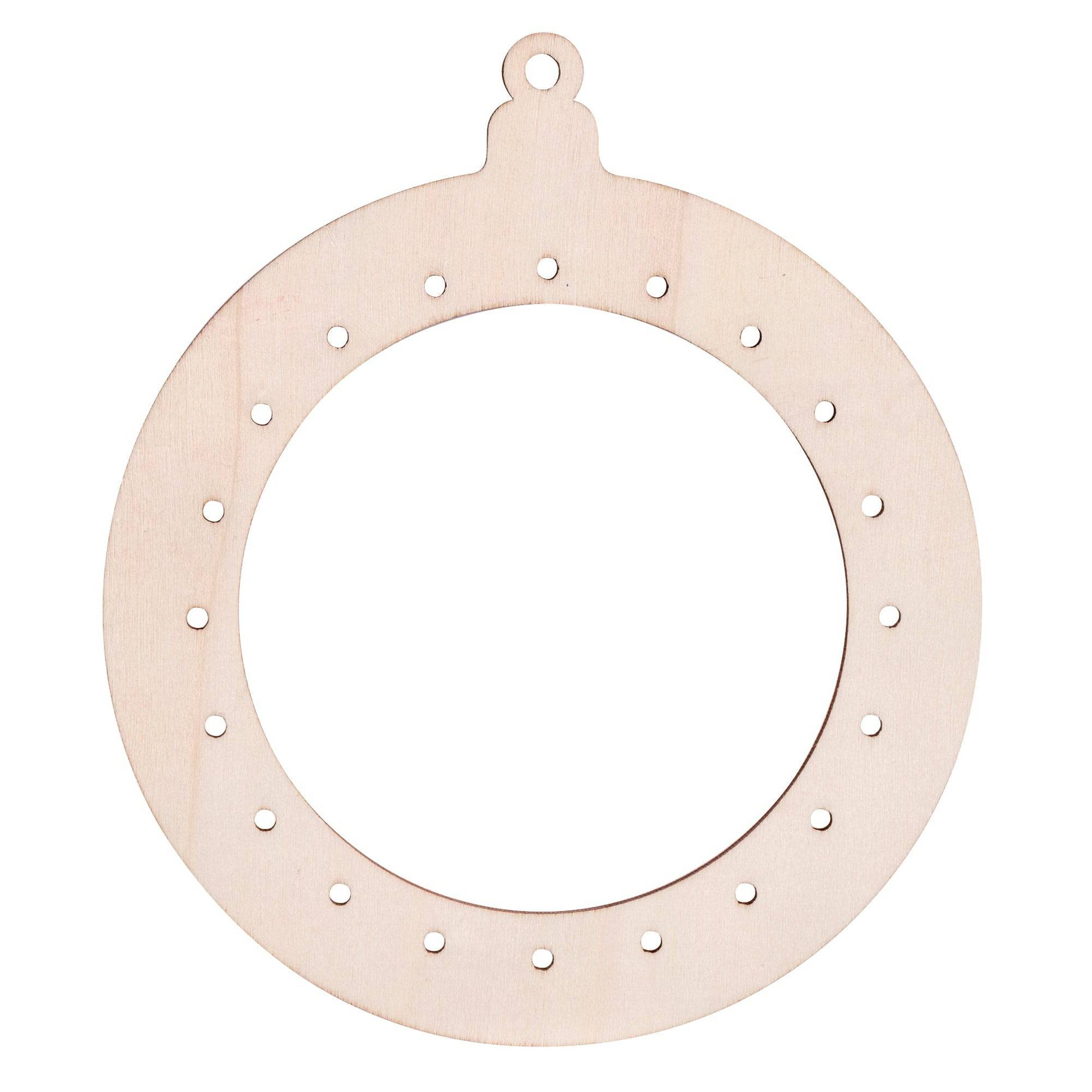 Zart Weave and Thread Christmas Baubles Pack of 12 Plywood Loom Shapes-2