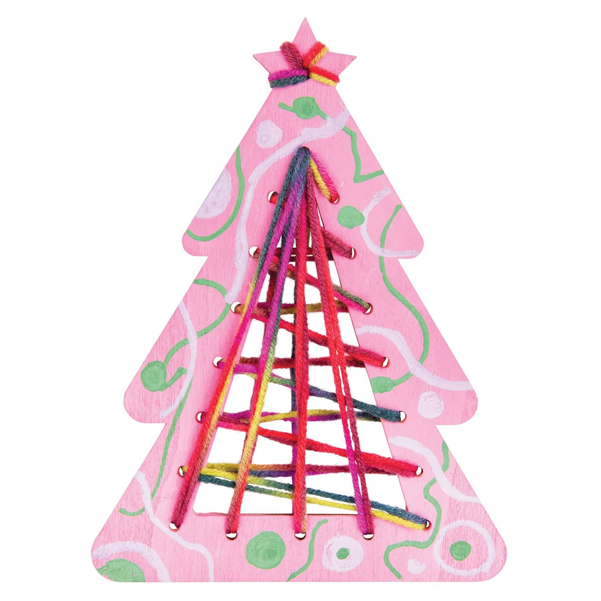 Zart Weave and Thread Christmas Baubles Pack of 12 Plywood Loom Shapes-3