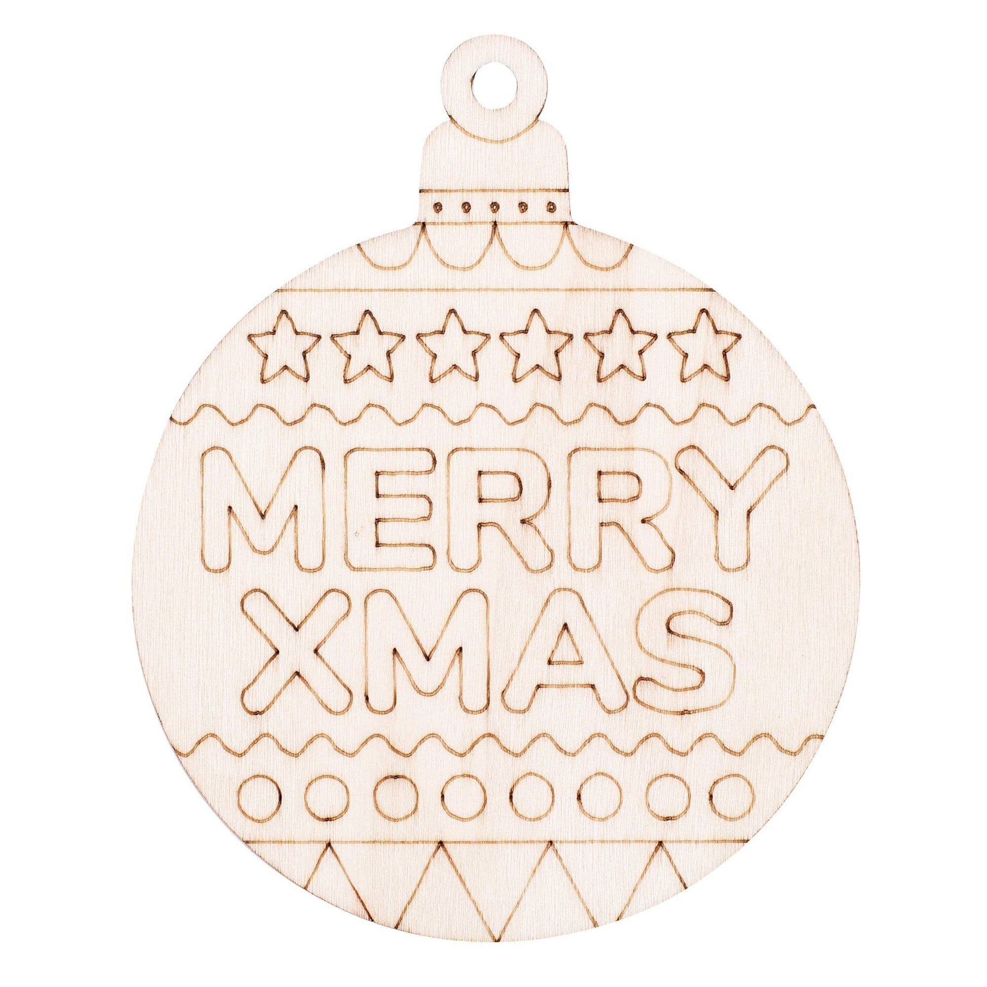 Zart ColourMe Wooden Christmas Baubles Pack of 20-3