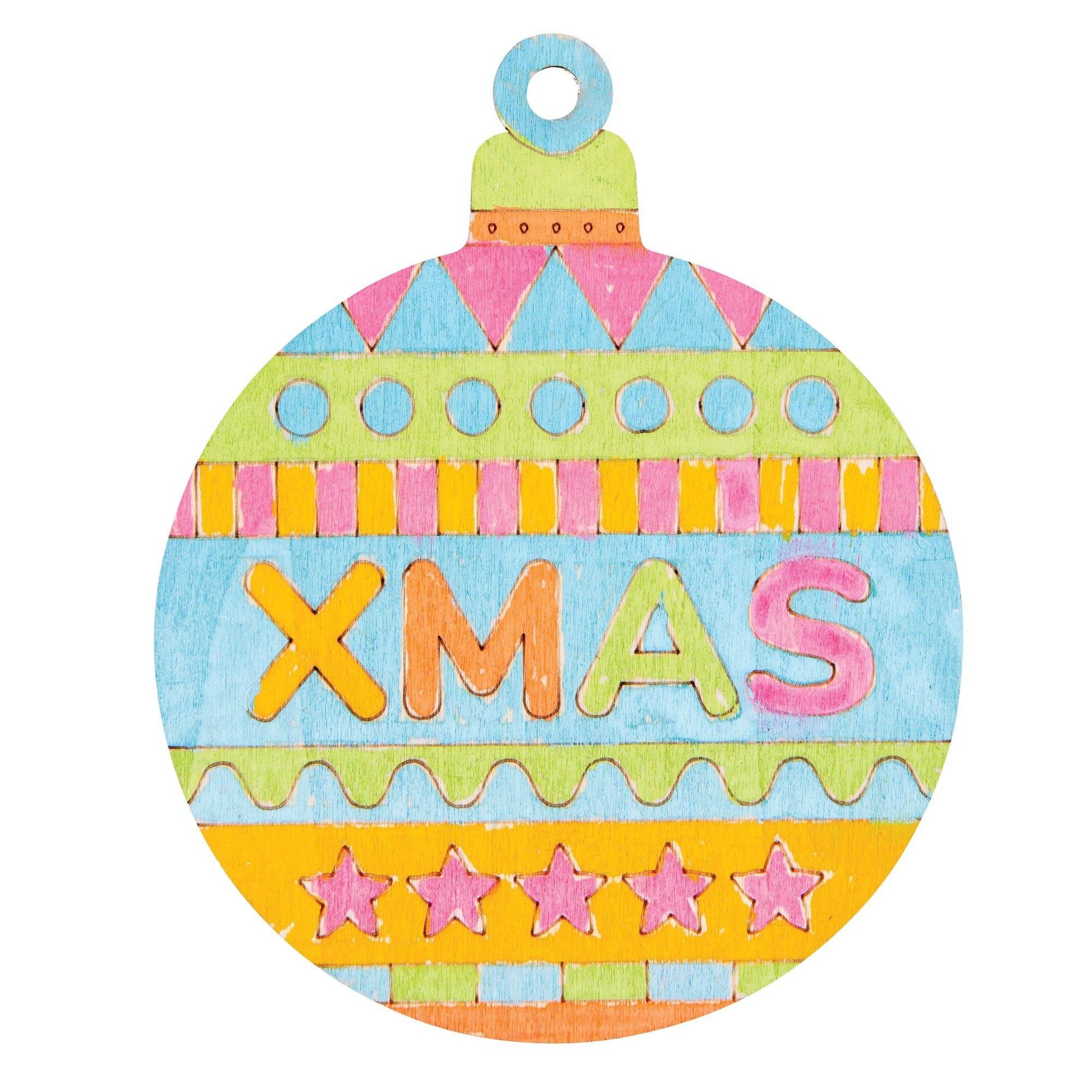 Zart ColourMe Wooden Christmas Baubles Pack of 20-6