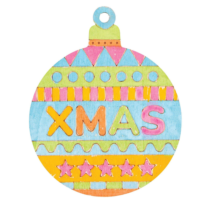 Zart ColourMe Wooden Christmas Baubles Pack of 20-6