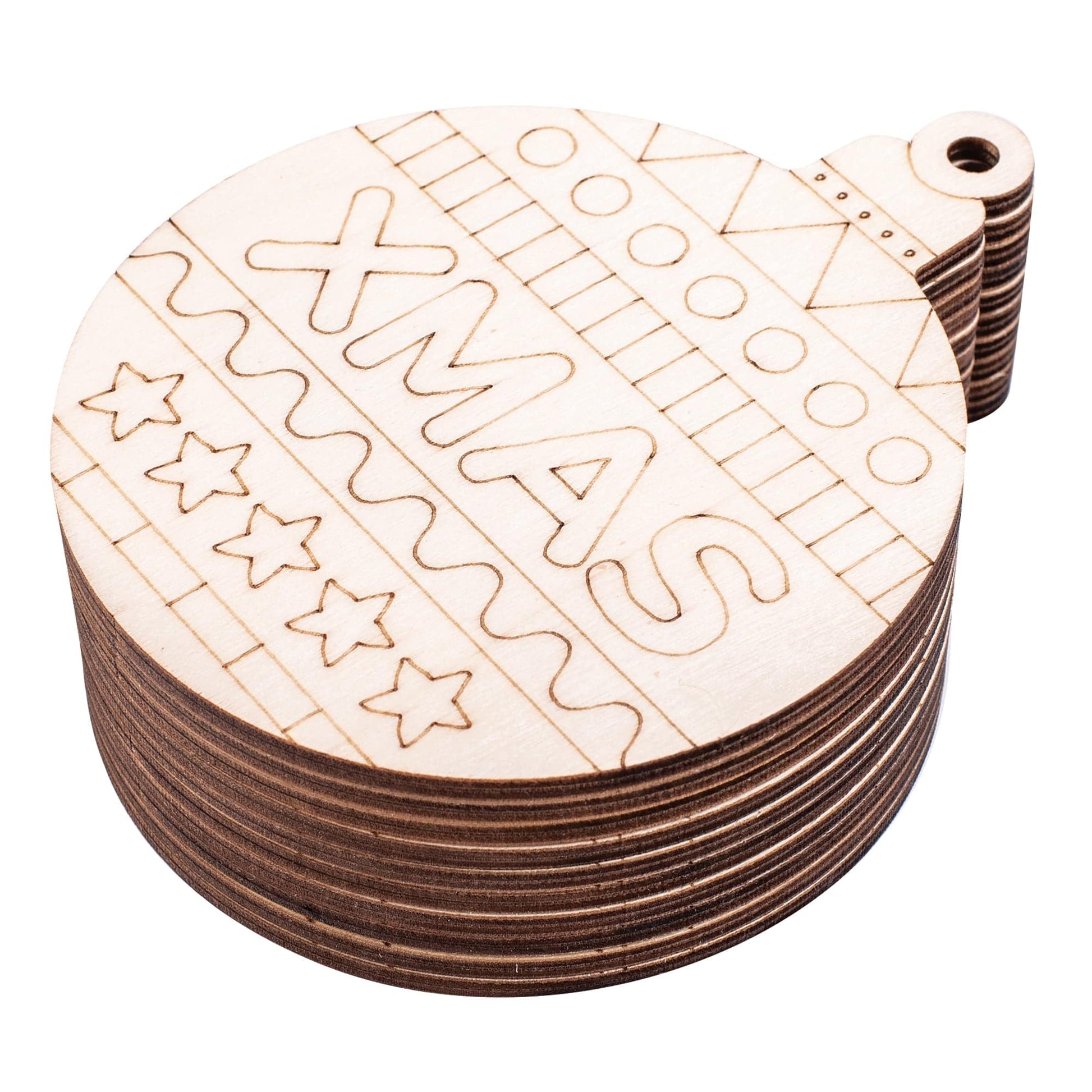 Zart ColourMe Wooden Christmas Baubles Pack of 20-4