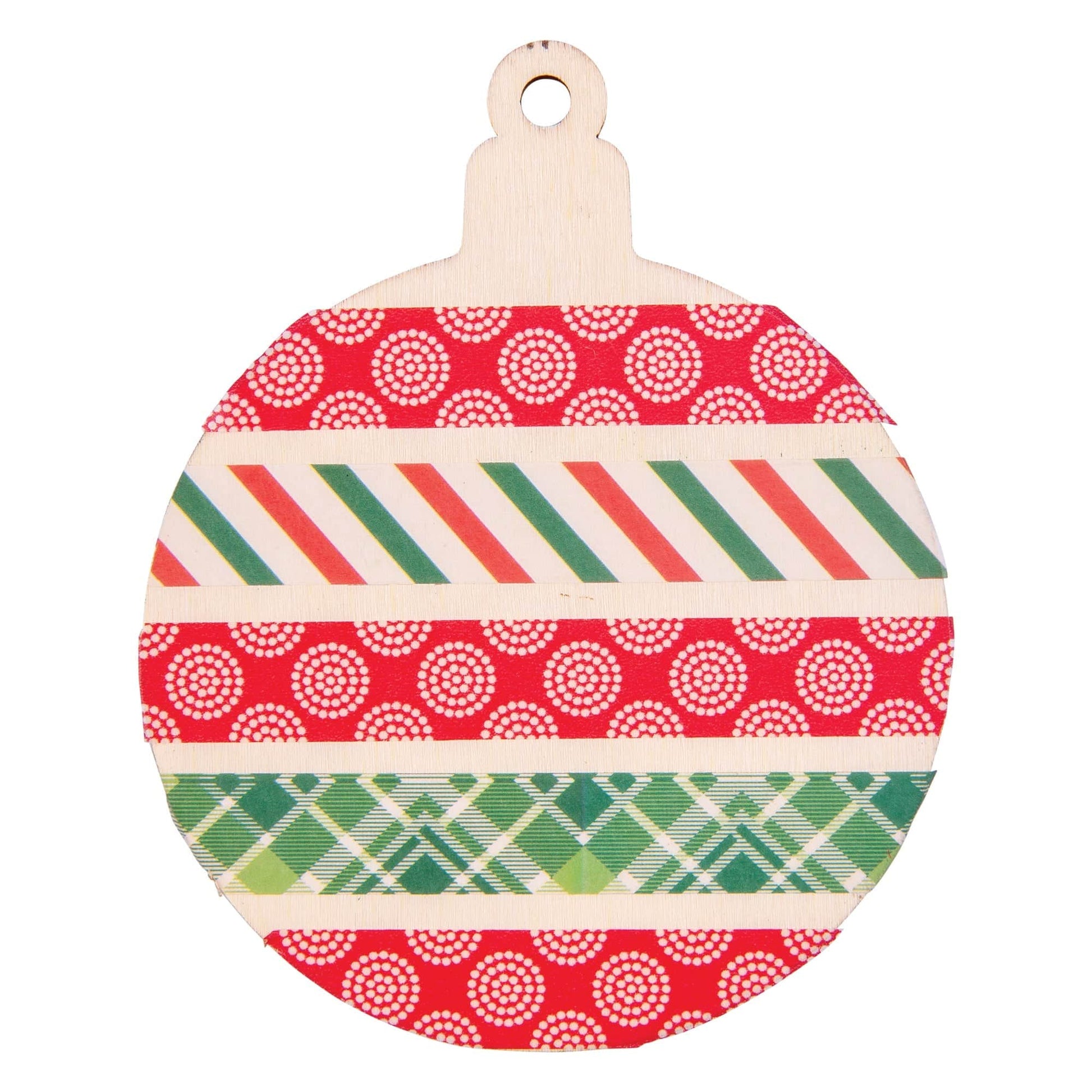 Zart DIY Wooden Christmas Ornaments Assorted Pack of 12-6