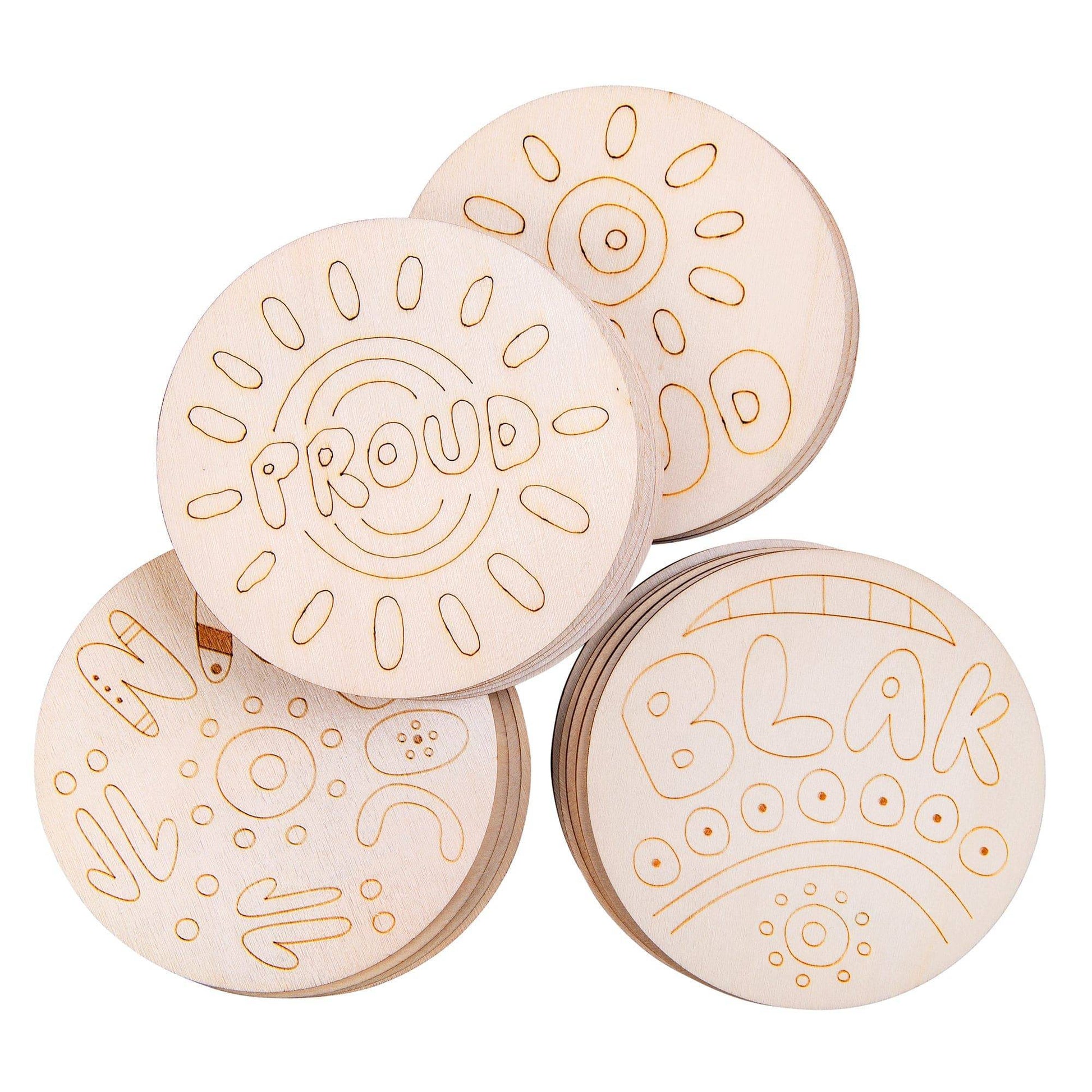 Zart Wooden Coasters NAIDOC Pack of 20-2