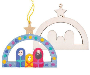 Zart Wooden Nativity Hanger Pack of 12