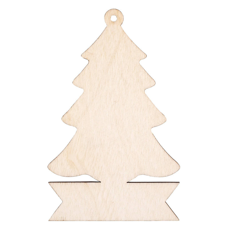 Zart Wooden Wreath and Tree with Banner Pack of 12-4