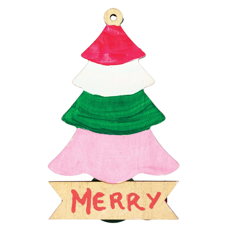 Zart Wooden Wreath and Tree with Banner Pack of 12-5