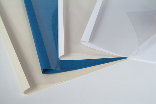 Fellowes Binding Covers Thermal A4 3mm 30 Sheets Leathergrain Back Blue