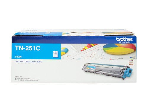Brother Toner Cartridge TN251C 1400 Pages Cyan