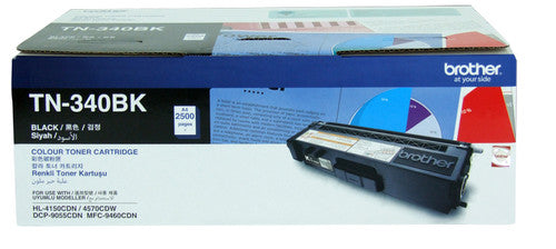 Brother Original Toner Cartridge TN340BK 2500 Pages Black