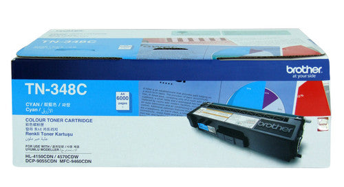 Brother High Yield Toner Cartridge TN348C 6000 Pages Cyan