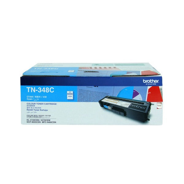 Brother High Yield Toner Cartridge TN348C 6000 Pages Cyan