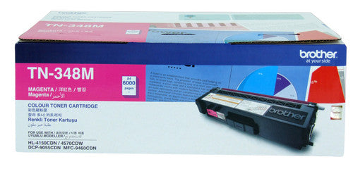 Brother High Yield Toner Cartridge TN348M 6000 Pages Magenta