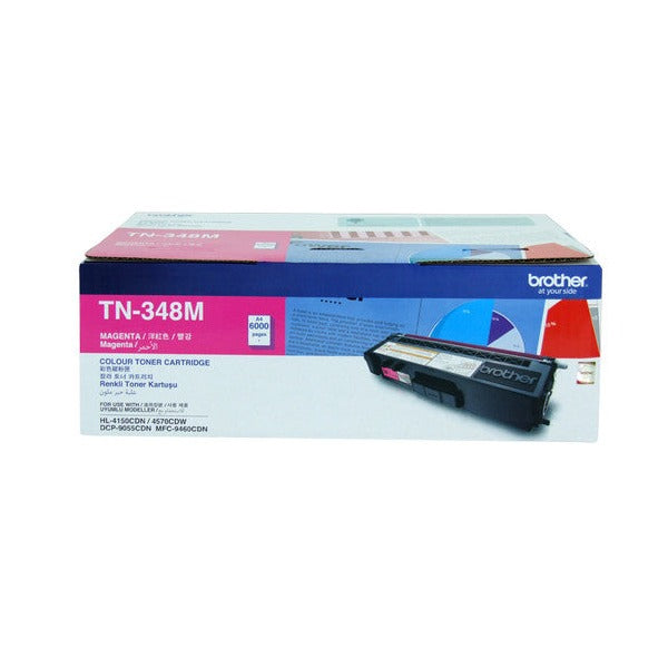 Brother High Yield Toner Cartridge TN348M 6000 Pages Magenta