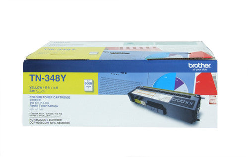 Brother High Yield Toner Cartridge TN348Y 6000 Pages Yellow