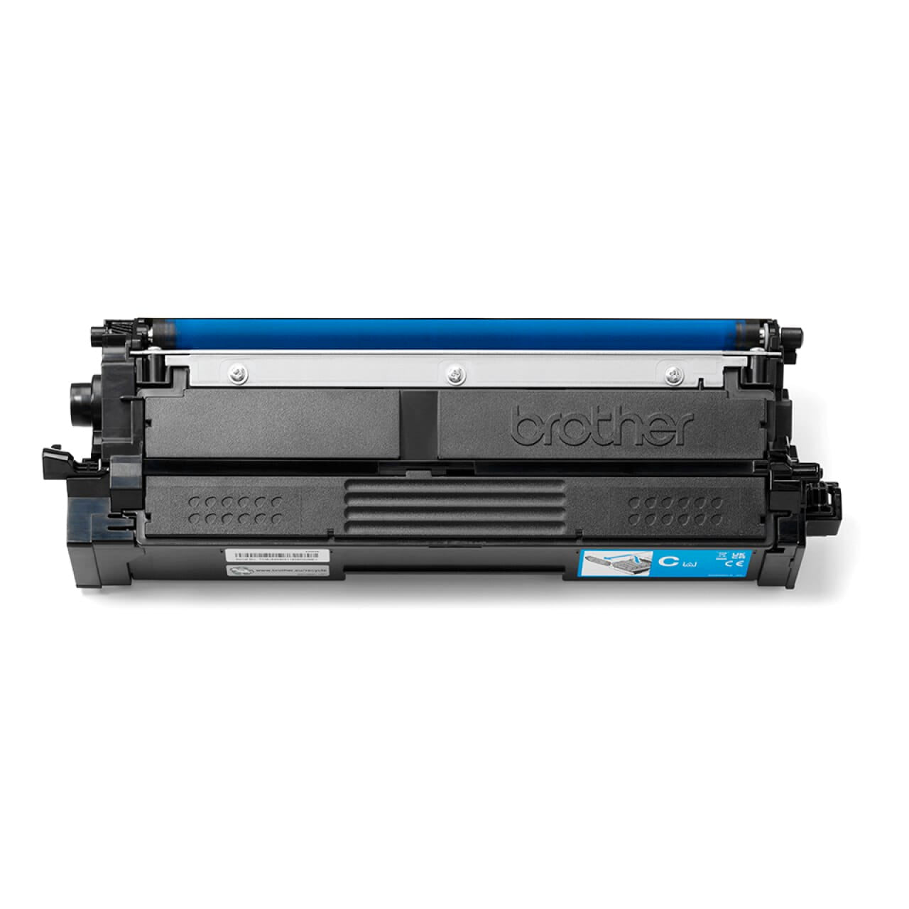 Genuine Brother TN-645C shown out of its packaging against a plain background