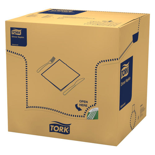Tork Dark Green Edge Emboss Dinner Napkin 2 Ply Quarterfold 150 Sheets Carton of 12