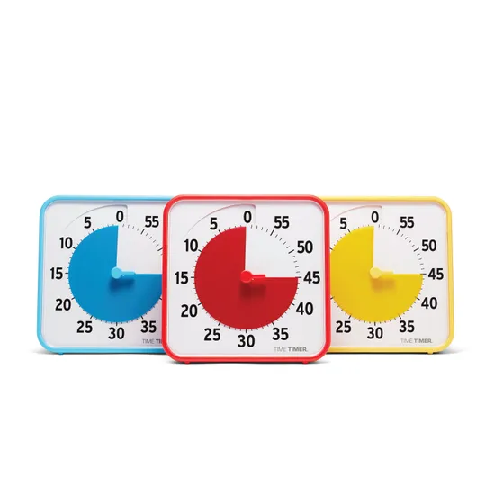 Time Timer Classroom Set of 3 Primary Colours 19cm-1