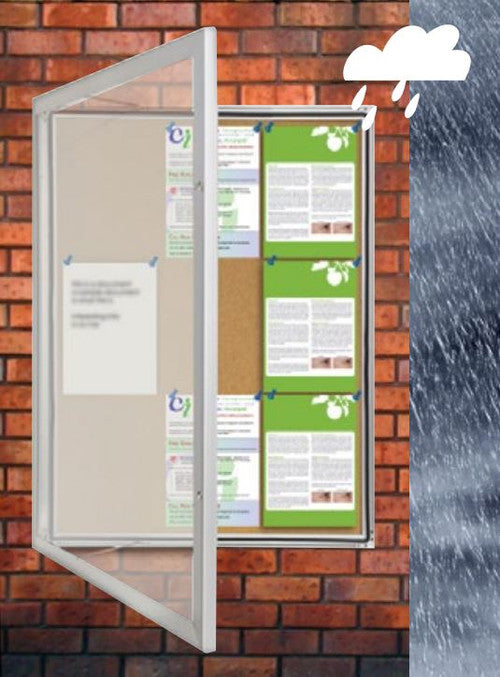 Visionchart TX6003 TX Notice Case Weather Resistant Cork Background (4-A4's) 590 x 760mm