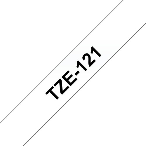 Brother TZe Tape 9mm Black on Clear TZE121