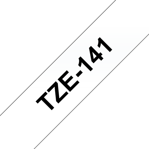 Brother TZe Tape 18mm Black on Clear TZE141