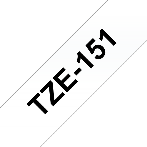 Brother TZe Tape 24mm Black on Clear TZE151