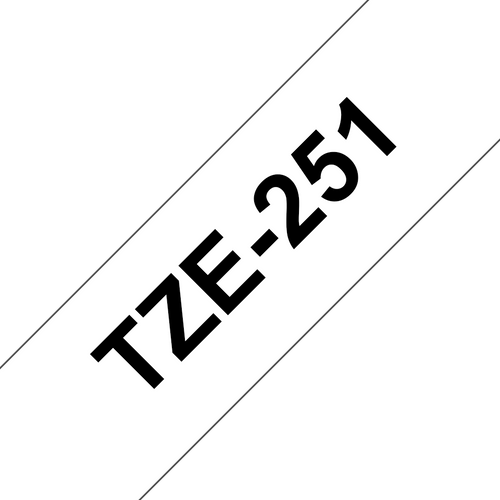 Brother TZe Tape 24mm Black on White TZE251