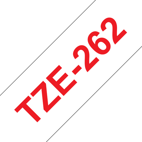 Brother TZe Tape 36mm Red on White TZE262