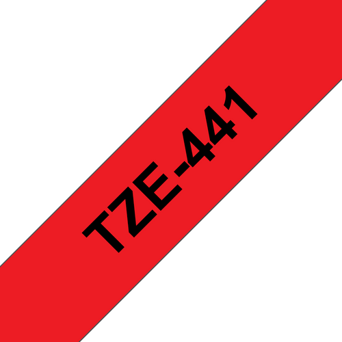Brother TZe Tape 18mm Black on Red TZE441