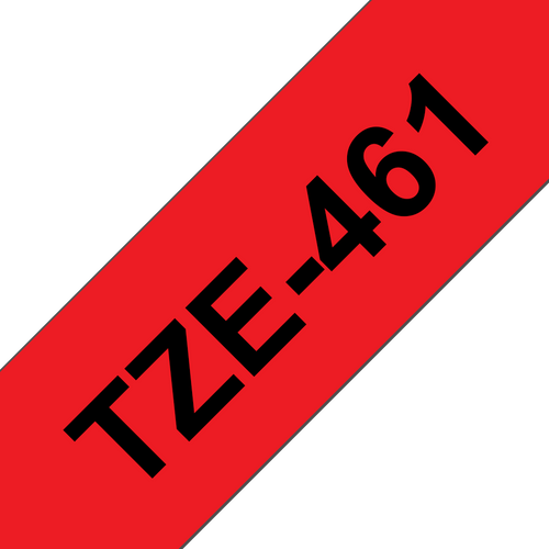 Brother TZe Tape 36mm Black on Red TZE461