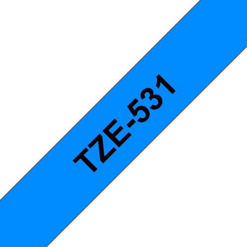 Brother TZe Tape 12mm Black on Blue TZE531