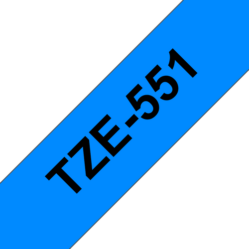 Brother TZe Tape 24mm Black on Blue TZE551